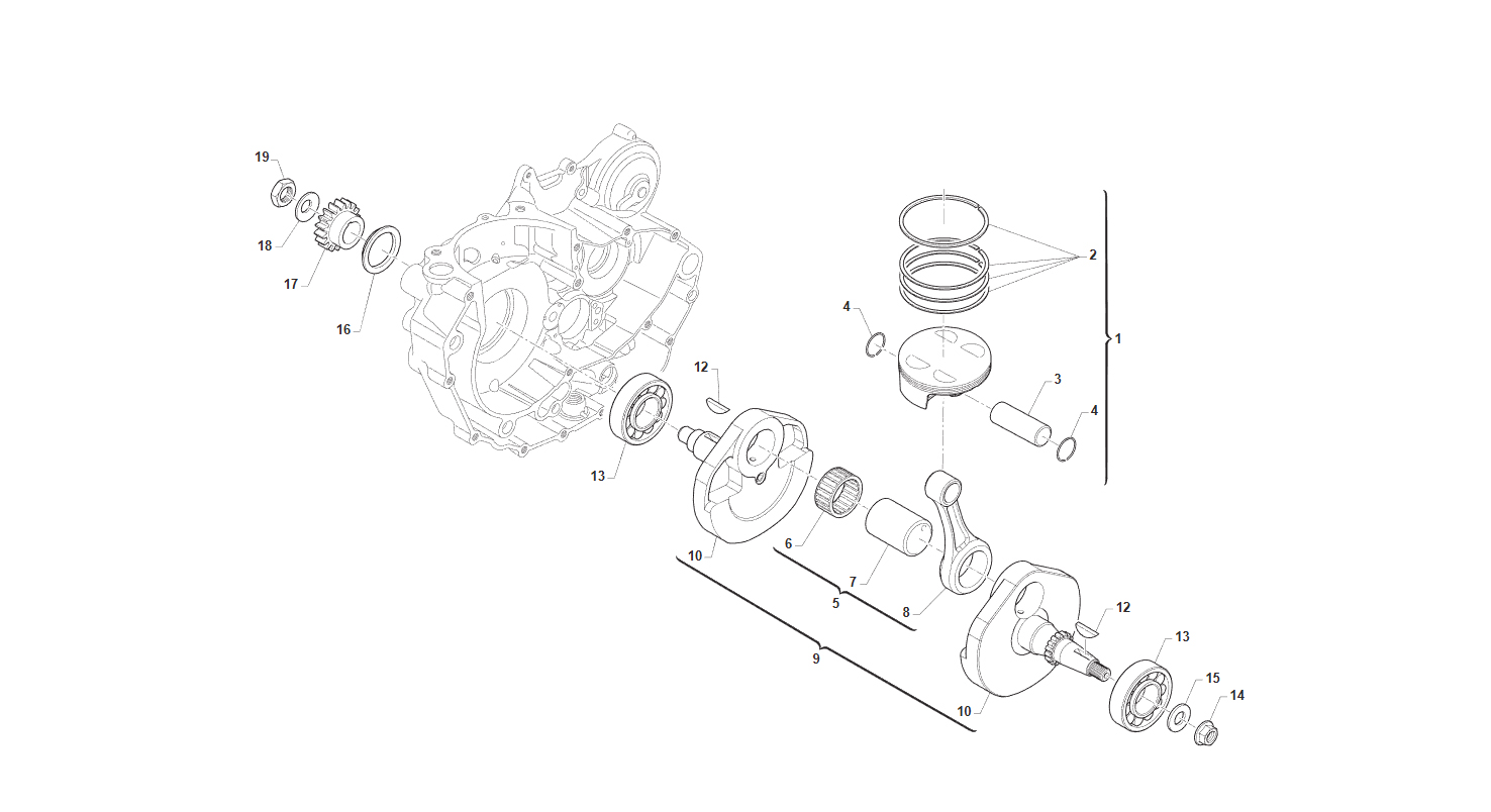 4T 450 FI SMX 2012 - ENGINE - CRANKSHAFT AND PISTON KS
